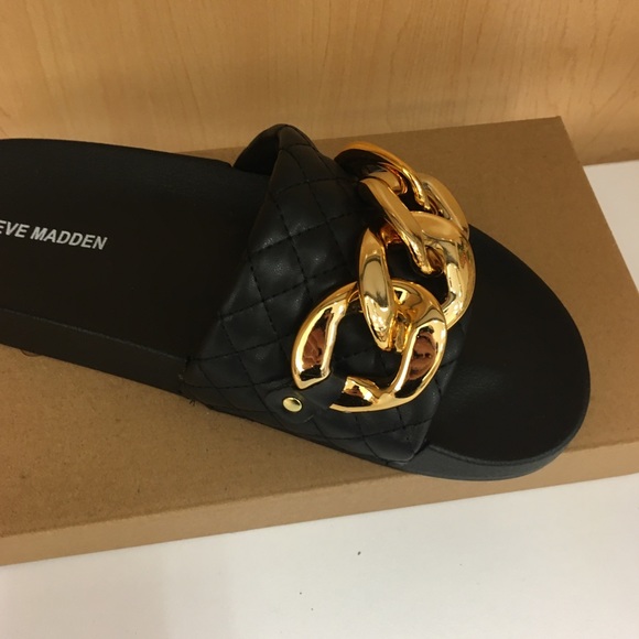 Steve Maddens Black and Gold Slip on Flats ⭐️🖤⭐️ - Picture 5 of 8